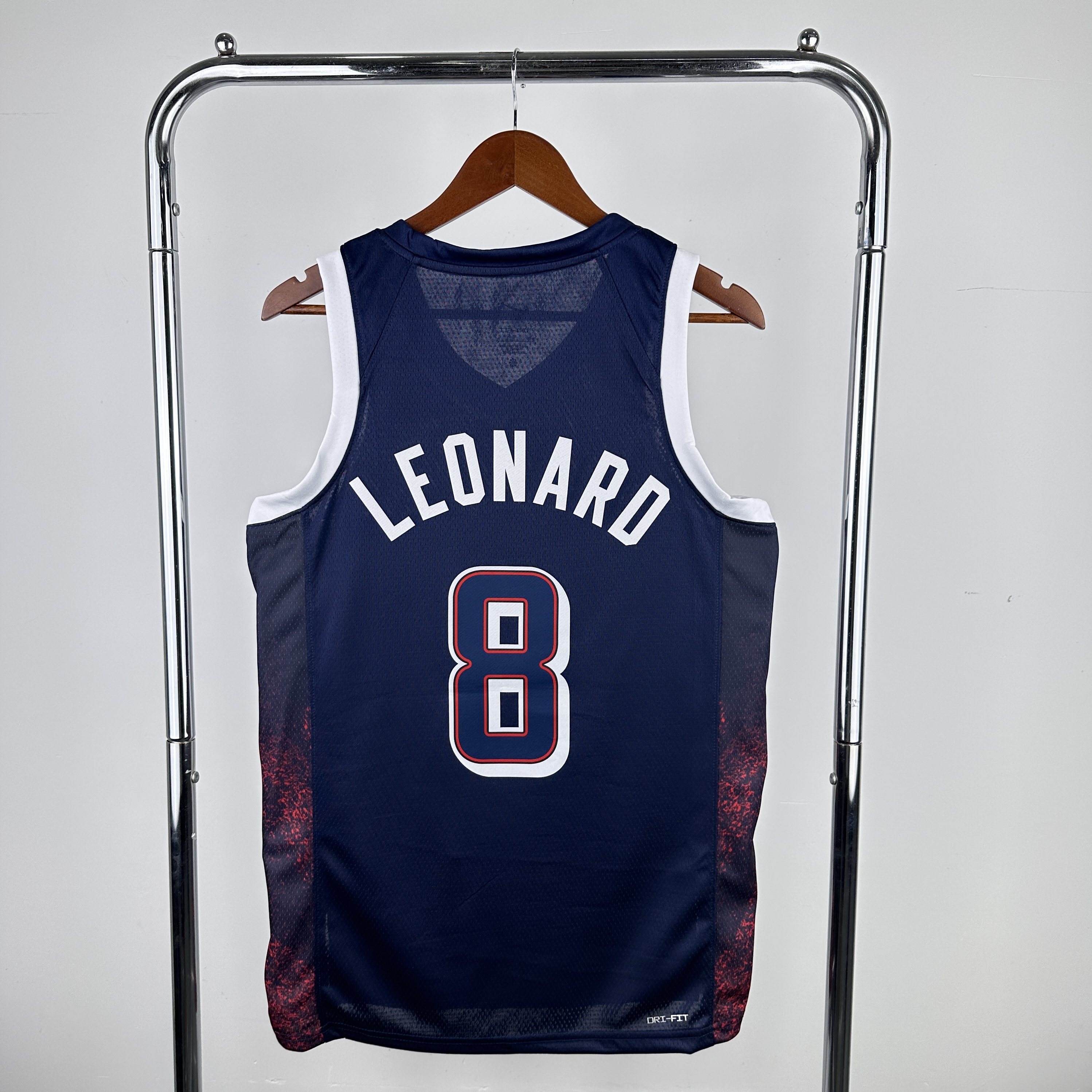 2024 Olympic USA #8 Leonard Blue Nike NBA Jersey